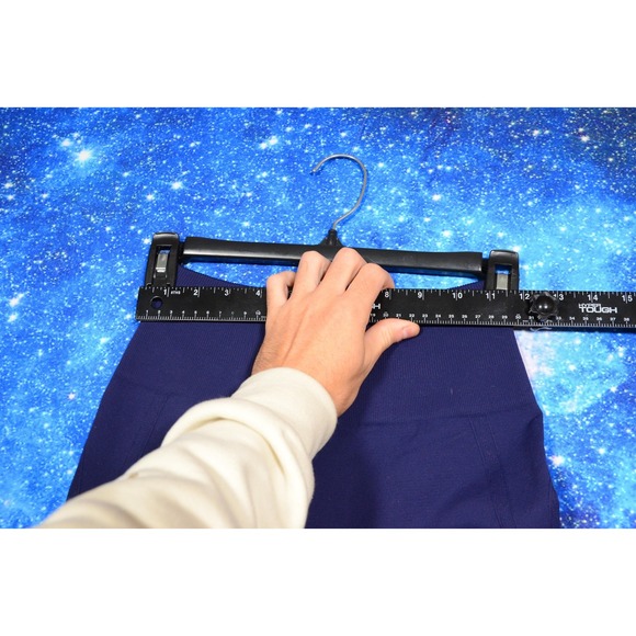 Lululemon In The Flow Capri Leggings Womens 4 Blue Seamless Knit Yoga Athletic - Picture 3 of 4